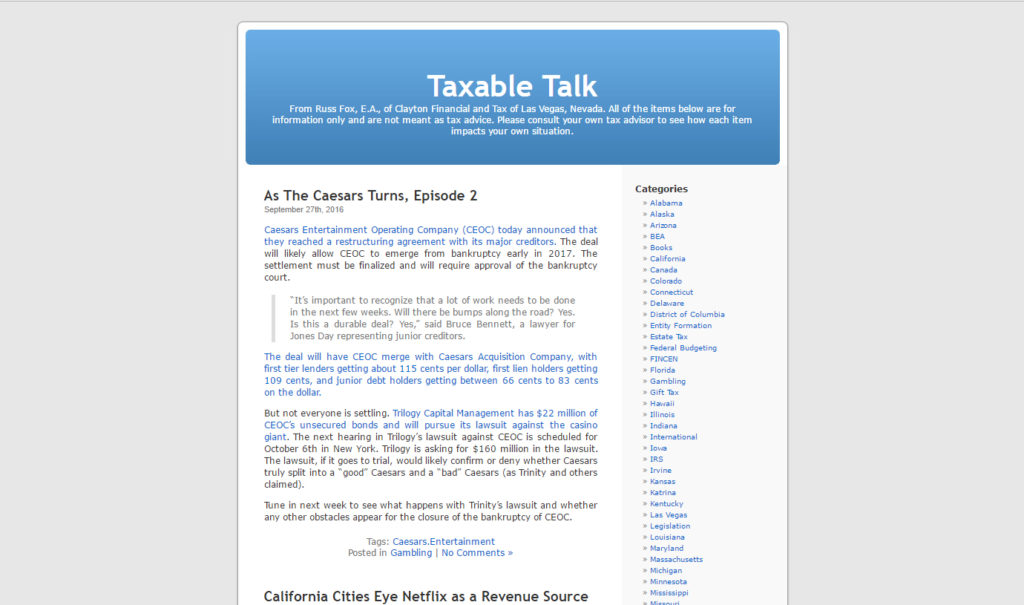 Taxable Talk